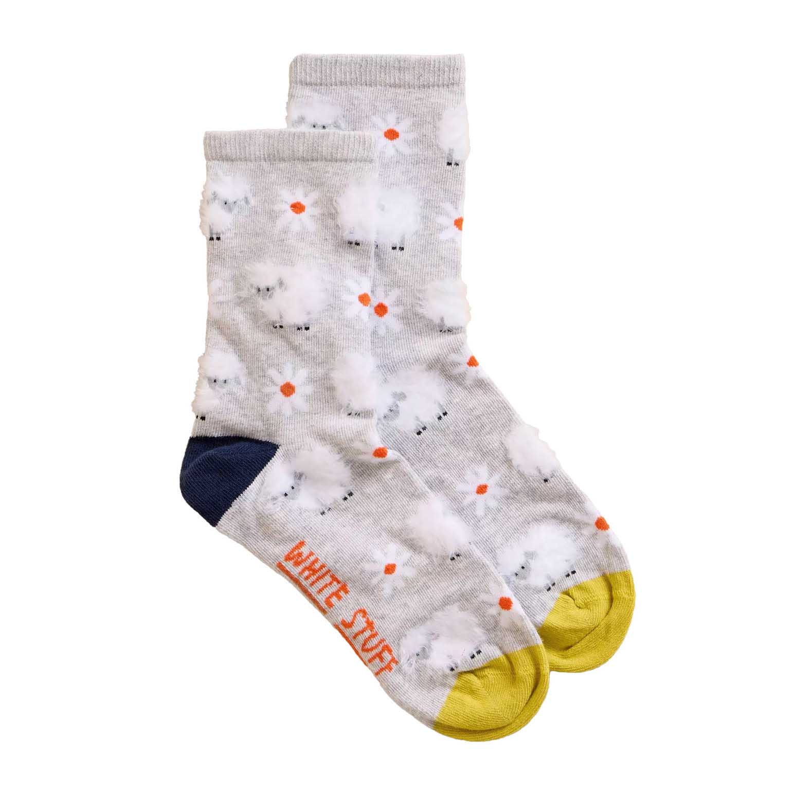 White Stuff Fluffy Sheep Ankle Socks